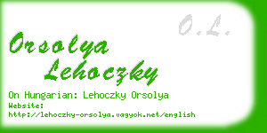 orsolya lehoczky business card